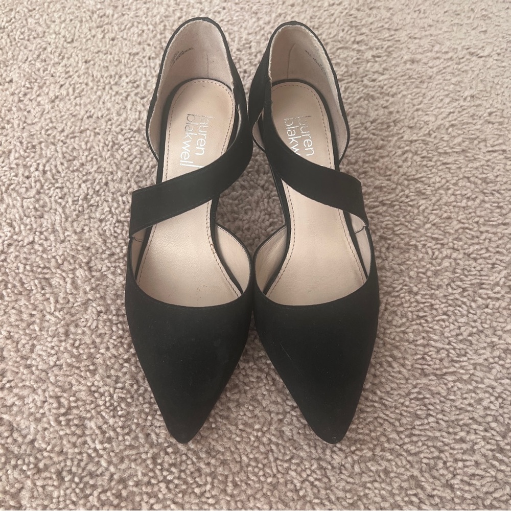 Lauren Blakwell D’ORSAY Womens Black Heels Size 5
